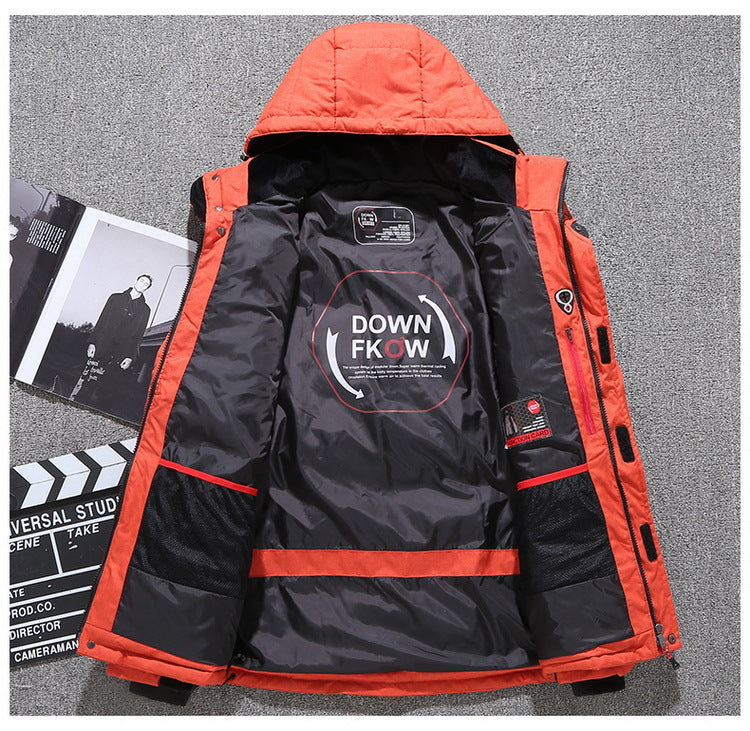 Winter Mens White Duck Down Jacket Warm Hooded Thick Slim Fit Puffer Jacket Coat Male Casual High Quality Overcoat Thermal