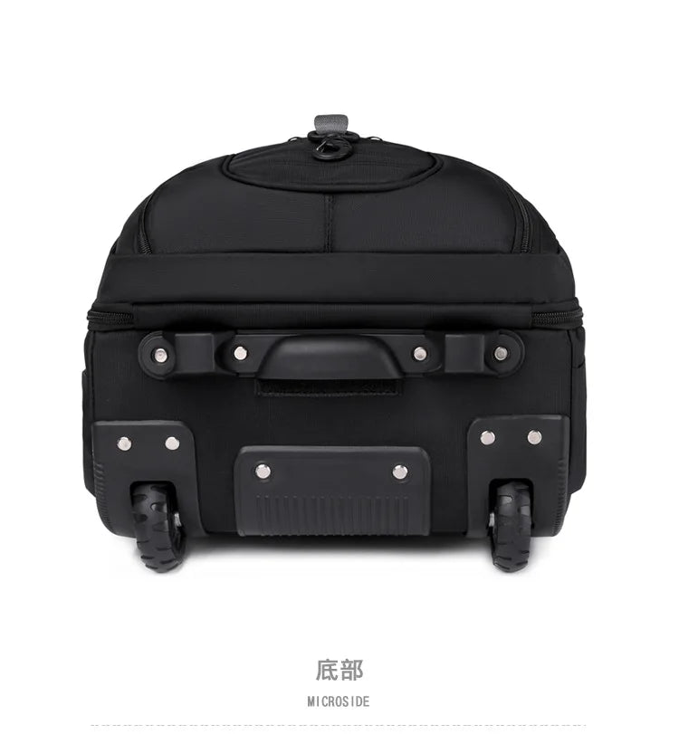 Men Trolley Backpack Rolling Luggage Travel Backpacks Trolley Bag with wheels Business Wheeled Backpack Cabin Carry on Luggage