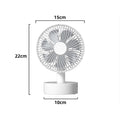 Rechargeable Desk Fan 4 Speed Adjustable Desktop Table Fan with Strong Wind Height-adjustable Portable Fan For Office Dormitory