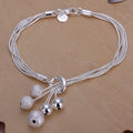 925 Sterling Silver Bracelets Simple Wedding Design Beautiful High Quality Charms Chain Jewelry Fashion For Women Party