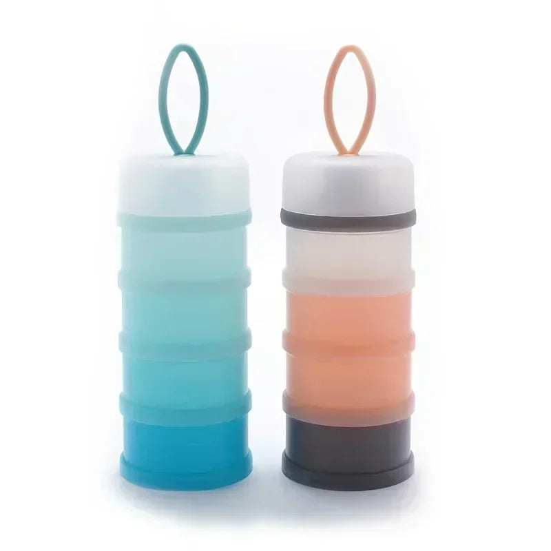 Portable Milk Powder Formula Dispenser with 4 Compartments Baby Food Storage Box Suitable for Travel  Baby Food  Milk Container