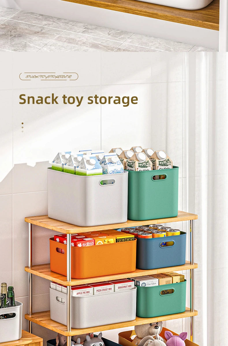 Colorful Plastic Organizers Storage Box With Lid For Toys Underwear Sock Jewelry Lipstick Container Stackable Baskets Bins