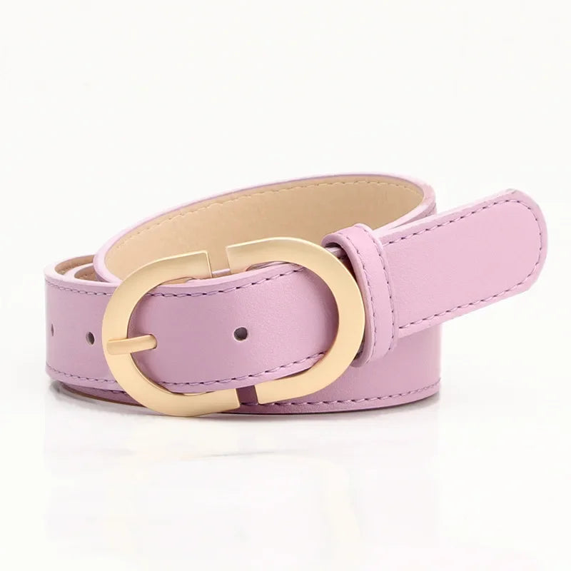 Fashion Pu Leather Waist Belts Women for Jeans Double D Buckle Ladies Belt for Dresses 10 Colors Available Wild Waistband Ladies