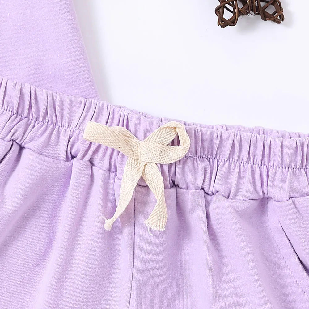 Hot Selling Children's Printed Summer Set Cute Rabbit Baby Boy And Girl Summer Clothing Children's Pure Cotton T-shirt Set