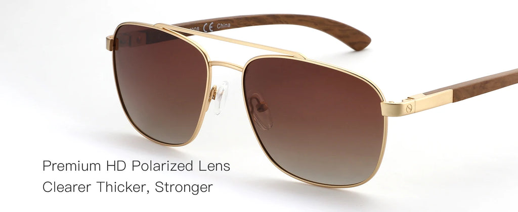ZENOTTIC 2026 Men's Wood Polarized Sunglasses Uv Protection Outdoor Travel Sunglasses