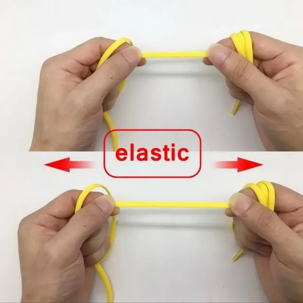 Schnürsenkel ohne Binden, elastisch, halbrund, „Lazy Laces“ mit Metallkapselverschluss für einfaches und sicheres Befestigen von Schuhen