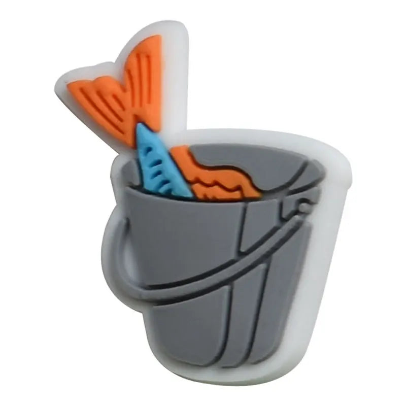 Go fishing Serie PVC Schuh-Charms Hausschuhe Schnallenkombination Passend für Armbänder Zubehör Dekoration Bänder Geschenk Unisex Party