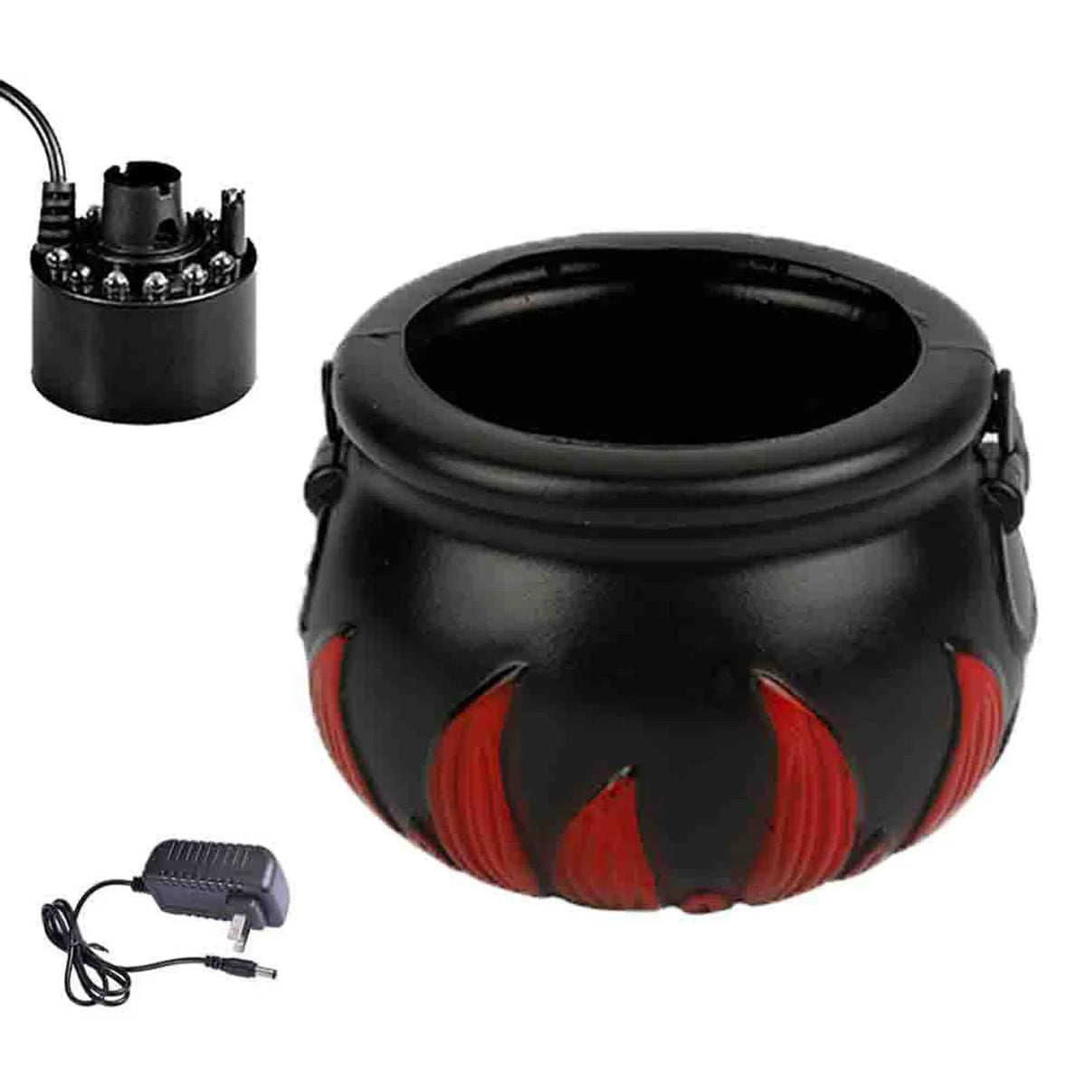 Halloween Mist Witch Pot,Witch Cauldron Fog Maker Water Fountain Fog Machine Colorful Changing Light Halloween Party Decoration