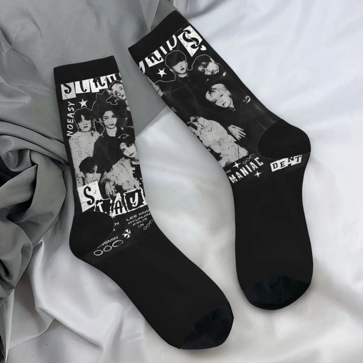 Women Men Socks Bang Chan Stockings Winter Fashion High Quality Socks Design Skateboard Anti-Slip Socks