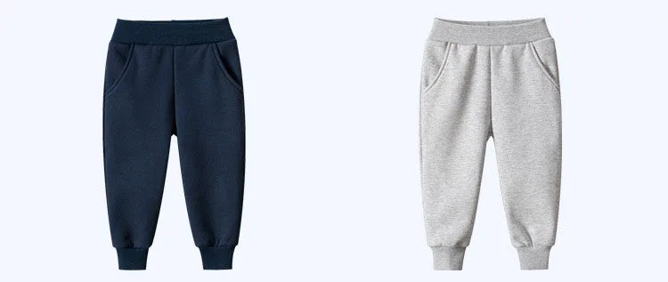 Pantalones de chándal gruesos y cálidos de felpa de invierno para bebé niño de 2 a 8 años, pantalones deportivos para niños pequeños