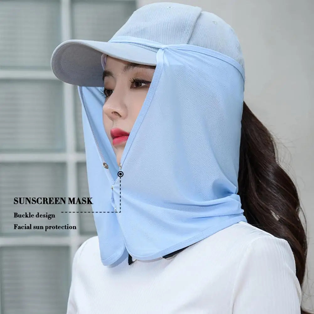 Face Summer Outdoor Cap Mask For Women Face Scarves For Men Sunscreen Veil Sunscreen Mask Anti-uv Face Cover Face Scarf