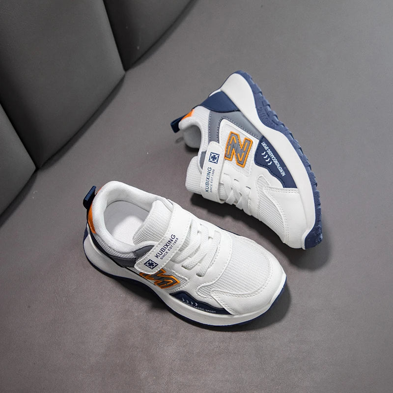 Children's Sneakers Kids Fashion Design White Non-slip Casual Shoes Boys Girls Hook Breathable Sneakers Toddler Outdoor Shoes