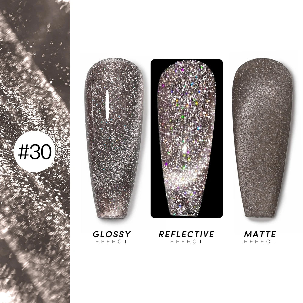 AS 15ml Cat Magnetic Gel Nail Polish Cat Eye Glitter Effect Semi Permanent 36 Colors  Soak Off UV Gel Varnish Manicure Nail Art