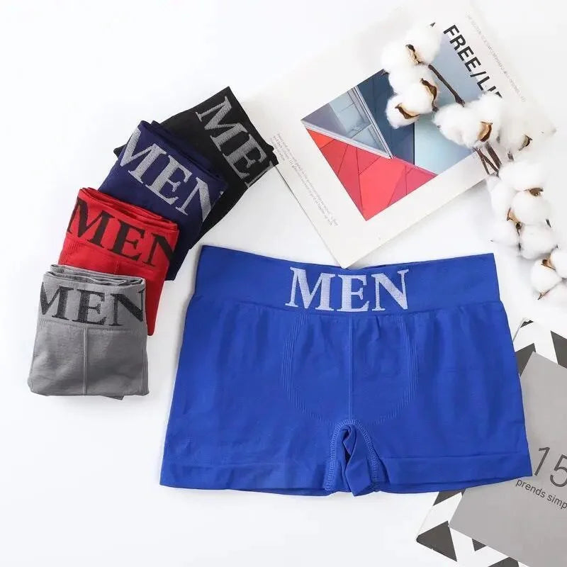 Men's 5 Pcs Plain Color Boxer Briefs Breathable High Elastic Comfortable Soft Skin‑Friendly Casual Underwear Underpants For Men