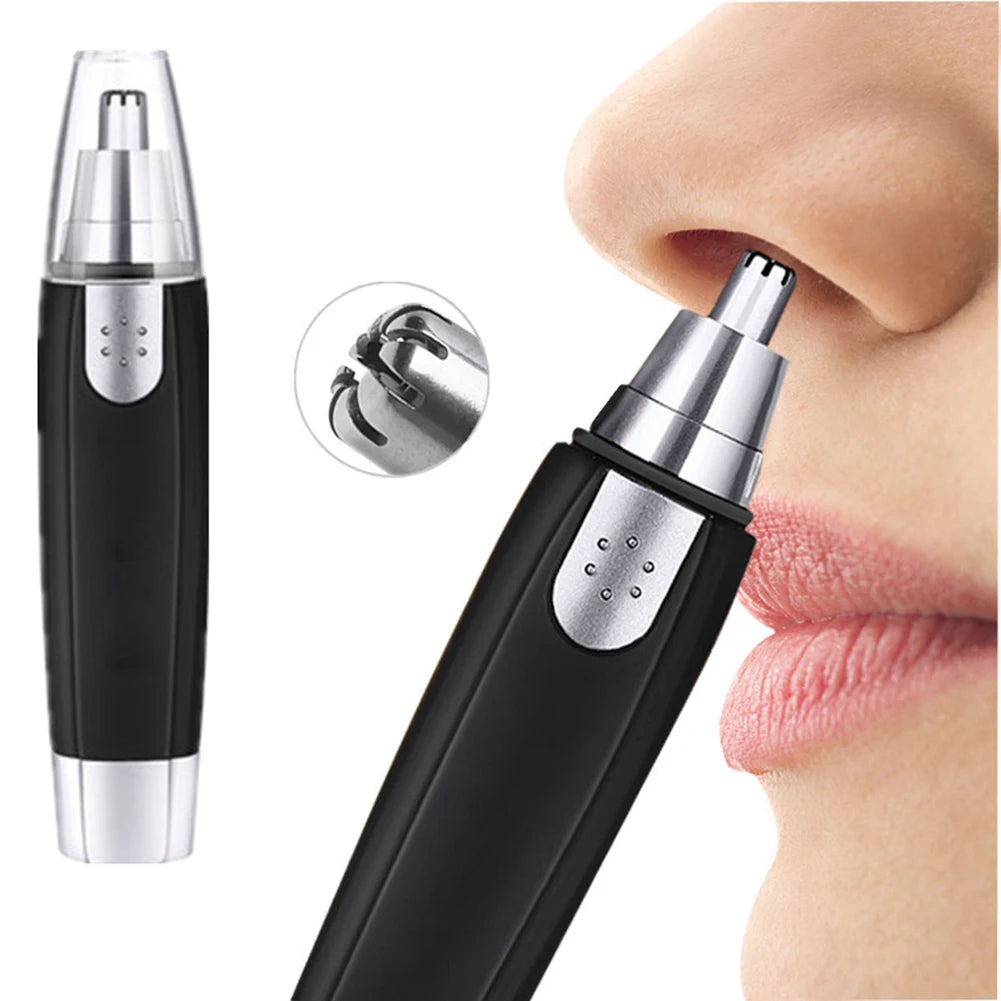 2026 Nose Hair Ear Trimmer, For Men Stainless Steel Manual Washable Portable hair remover Battery-powered(Without battery)
