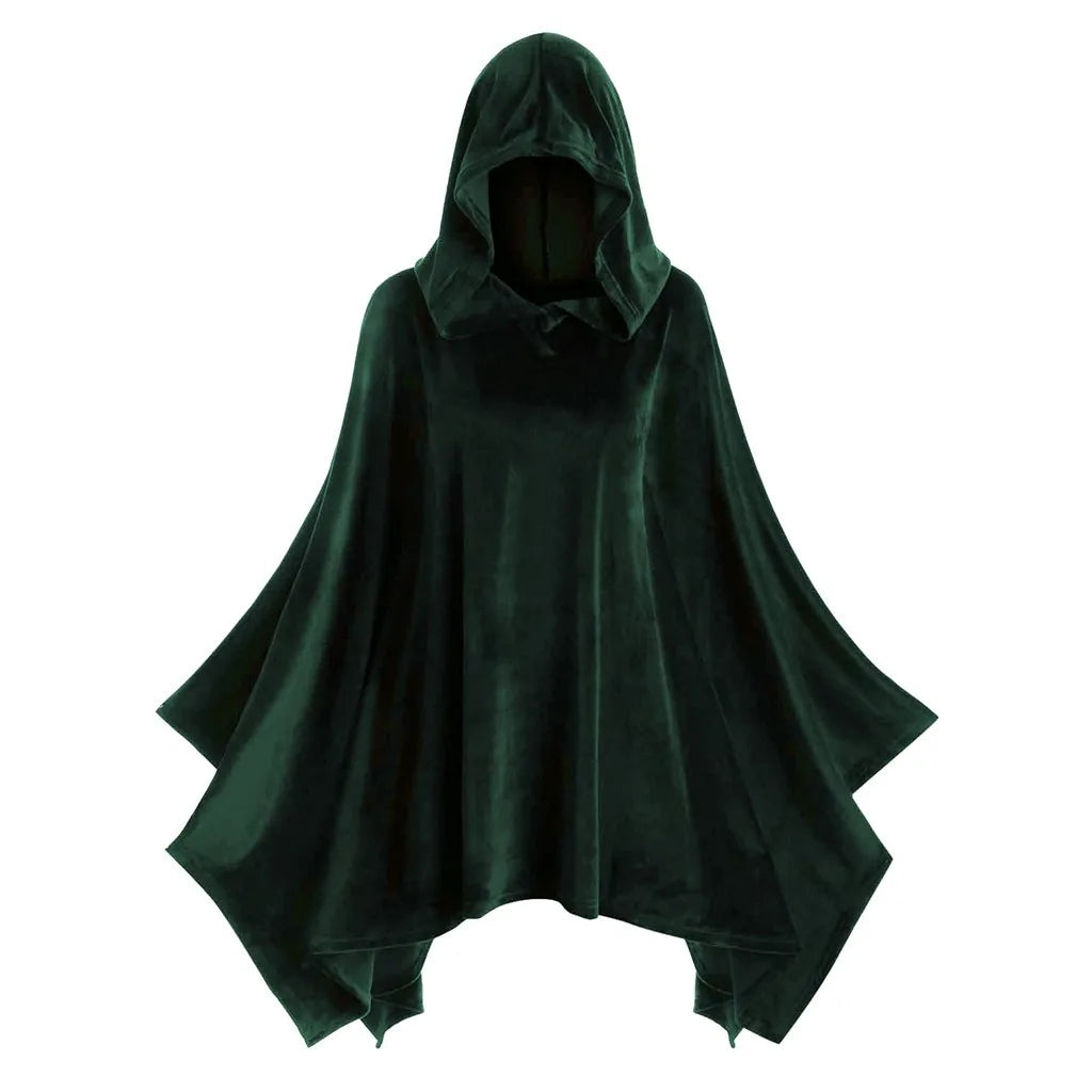 Hooded Cape Halloween cos Costume Death Cloak Medieval Hooded Cloak Cosplay Clothing Party Clothes Witch Vampire Long Cape Cloak