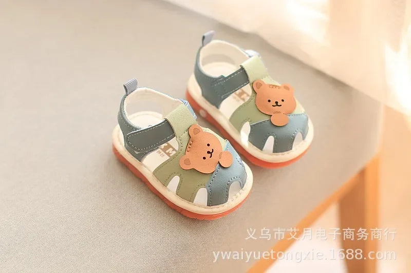 Summer Boy Girl Baby Sandals Kid Barking Shoes Children Sound Will Ring Soft Bottom Walking Shoes Kids Whistling Toddler Sandals