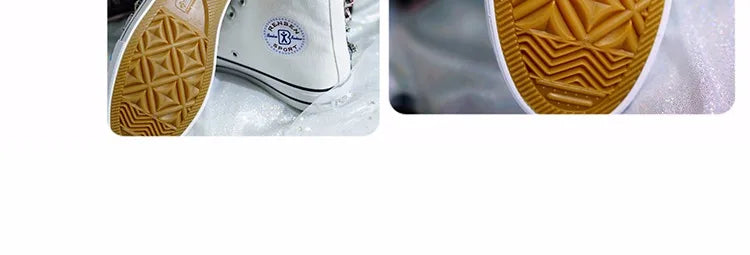 Woman Canvas Shoes Flat Platform Loafers Vulcanize Shoes Women Casual Classic Designer Brands Handmade Diamond Sneakers