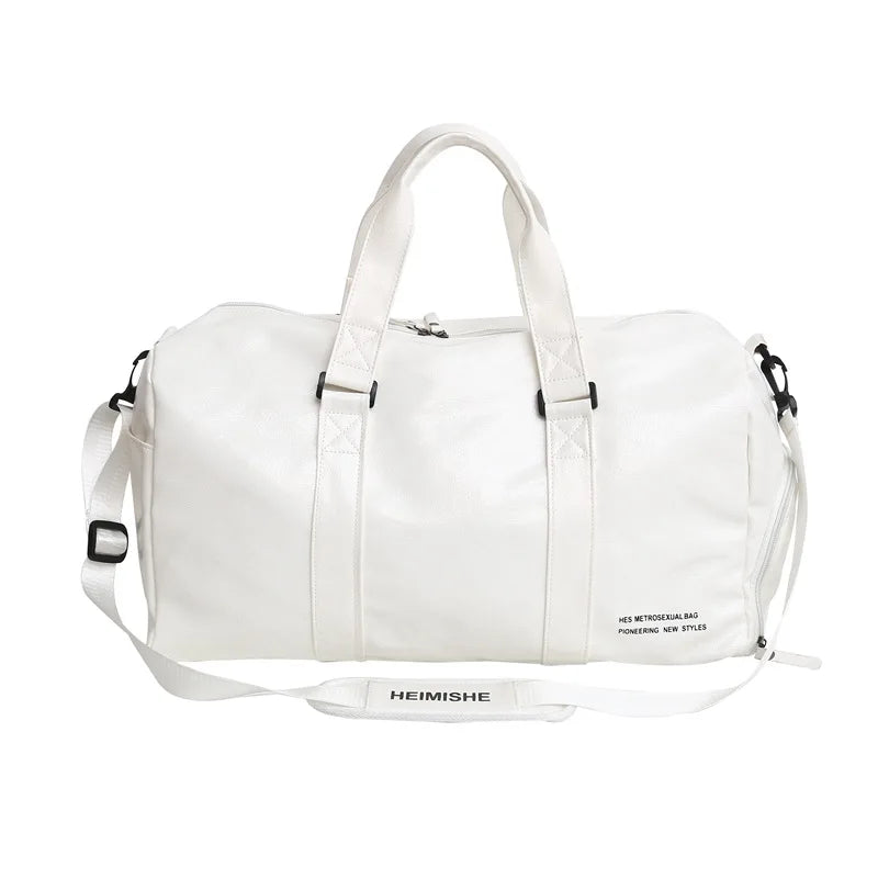 Men Gym Bag custom logo Large Dry And Wet Fitness Handbag Male Female Sports bag personality customization PU Leather Travel bag