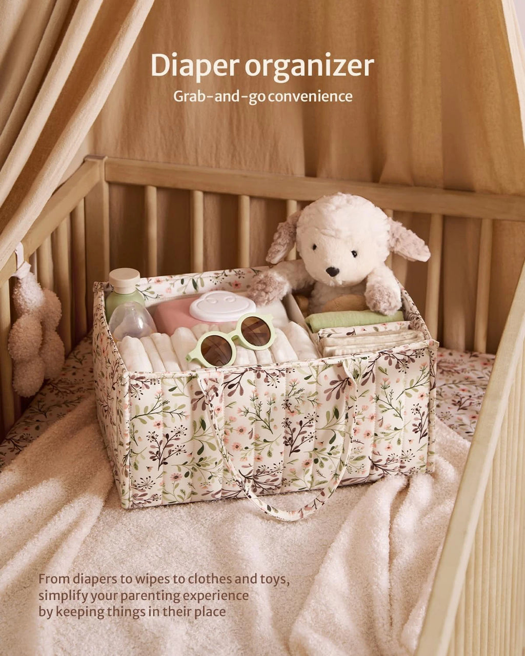 PANGDUBE Baby Diaper Bag Storage Bag for Baby Newborn Items Diaper Stackers & Caddies Diaper Organizer Nappy Bag for Baby Things