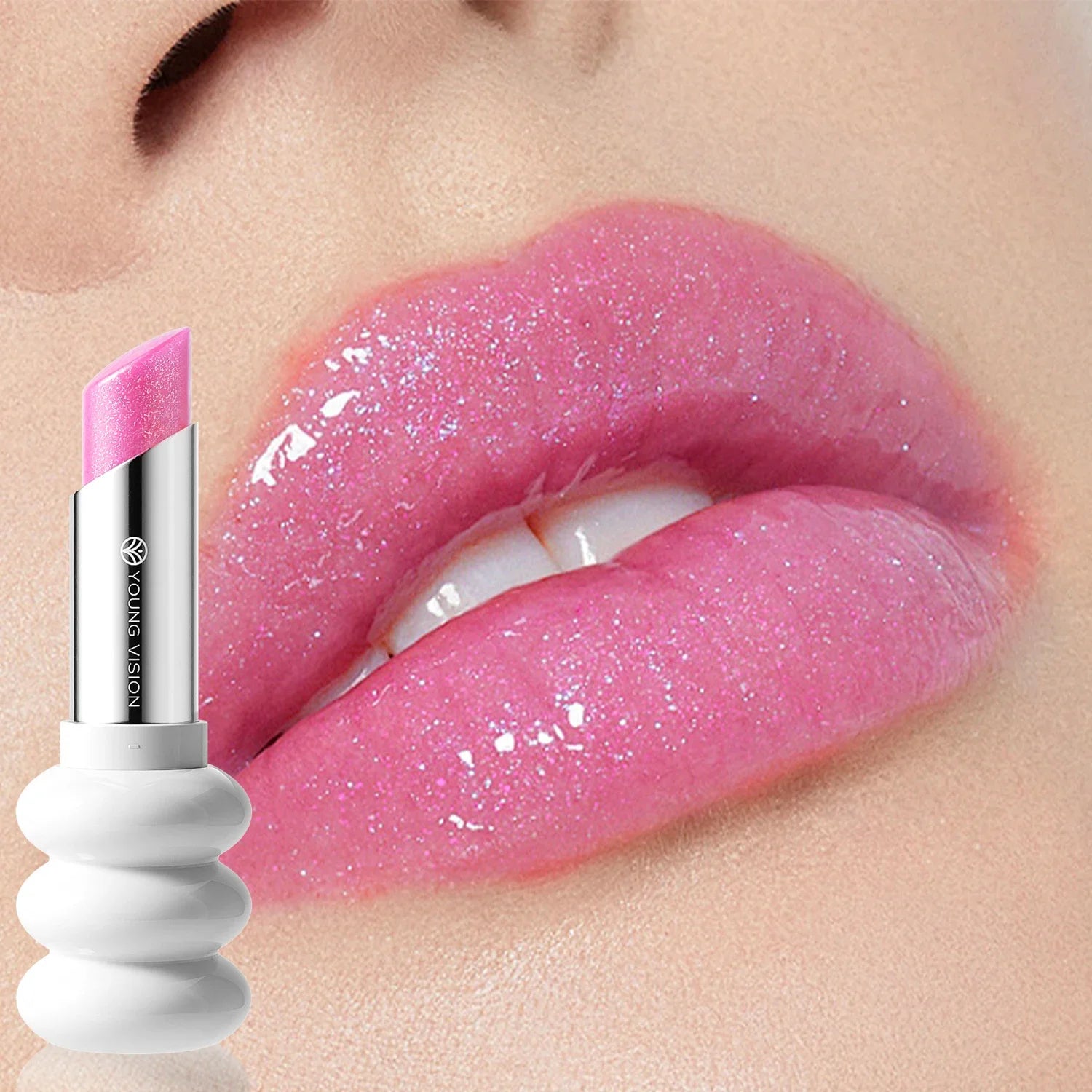 YOUNG VISION 6 Farben Feiner Schimmer Pflegender Leichter Lippenstift Lang anhaltende Farben Leicht aufzutragender feuchtigkeitsspendender Lippenstift