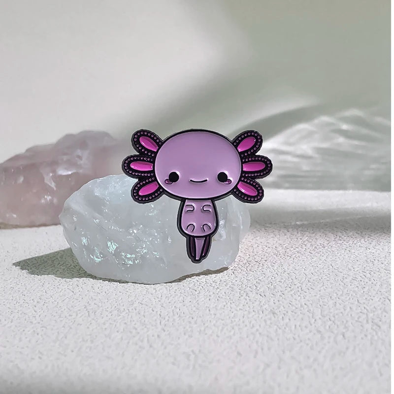 Cute Cartoon Salamander Enamel Pins Custom Funny Insect Metal Brooches Backpack Lapel Badges Jewelry For Kid Women Wholesale