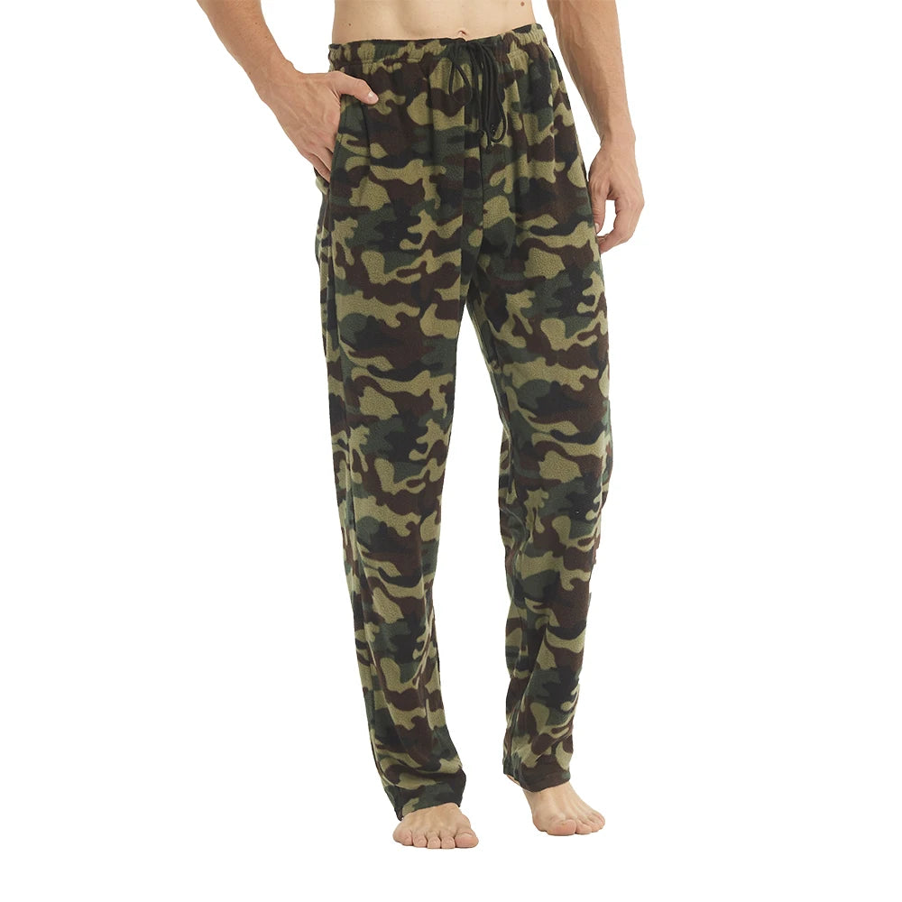 Mens Pajama Pants with Pockets Casual Pants Fleece Pjs Plaid Pajamas Bottoms Lounge Sleep Pants Loungewear Sleepwear Trousers
