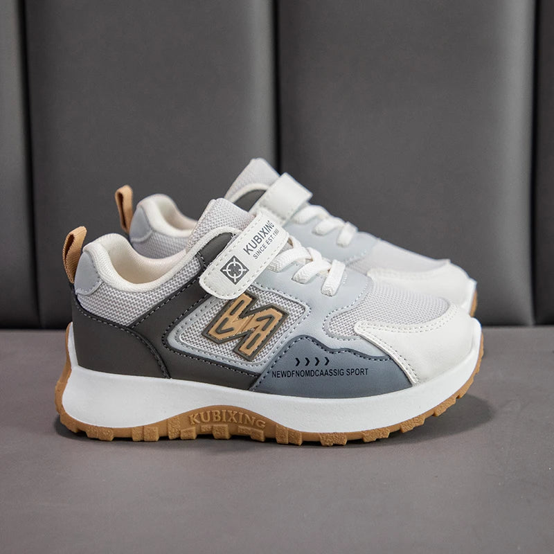 Children's Sneakers Kids Fashion Design White Non-slip Casual Shoes Boys Girls Hook Breathable Sneakers Toddler Outdoor Shoes