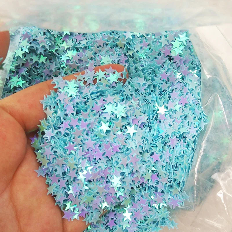 20g Stars Table Confetti Sprinkles Boy Girl Baby Shower Party Wedding Decor Glitter Pink Blue Gold Silver Metallic Stars 6MM