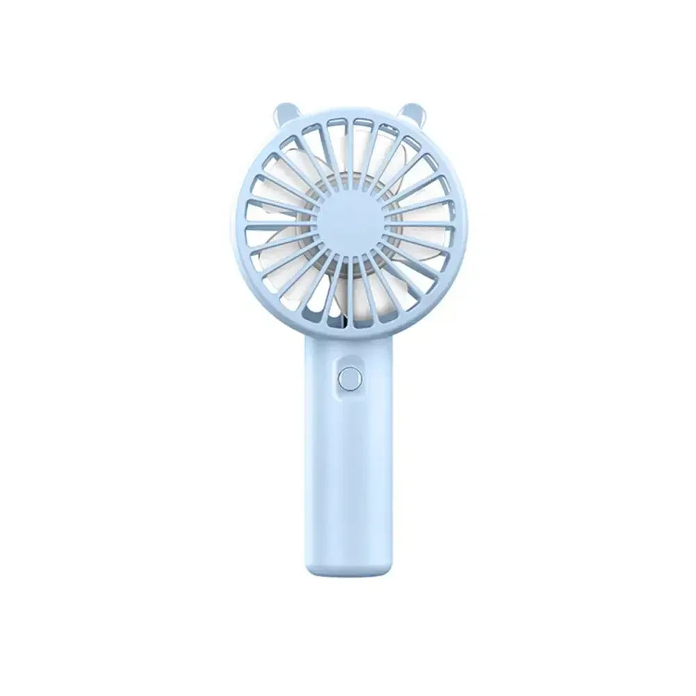 USB Handheld Mini Fan USB Rechargeable Cooling Fans Cute Portable Night Light Summer Small Pocket Fan Cartoon Mute Fans