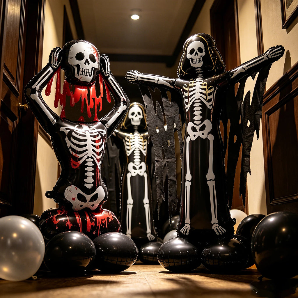 Halloween Party Foil Balloon Set Trick Treating Haunted House Decoration Community Parties Family Gatherings Carnival Night