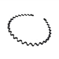 Unisex Black Elastic Non Slip Simple Metal Headbands For Men Women Wavy Hairband Spring Hair Hoop Fashion Hair Accessories