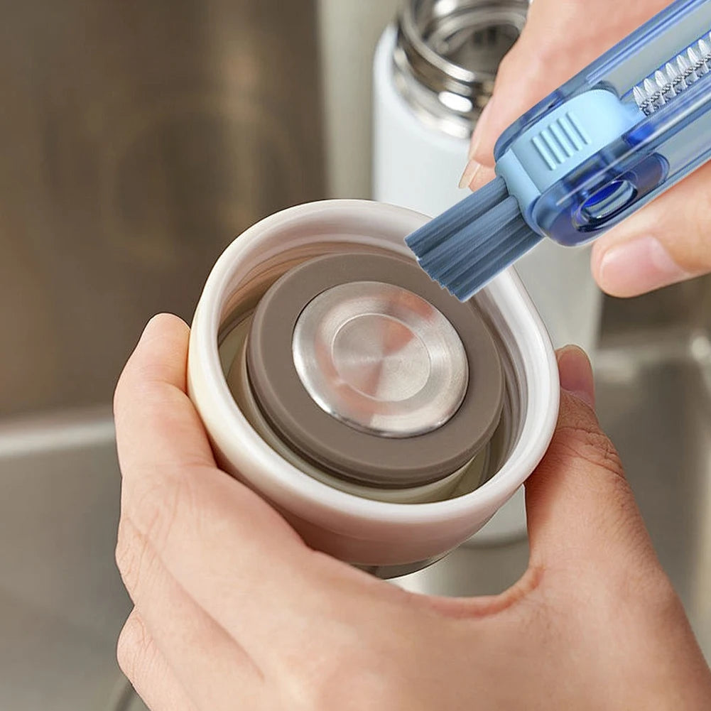 3 In 1 Multifunctional Cleaning Brush Tiny Bottle Cup Lid Detail Brush Straw Cleaner Tools Household Kitchen Cleaning Tool