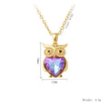 Crystal Owl Necklace for Women Simple Creative European American High-End Fashion Jewelry Accessory Gift