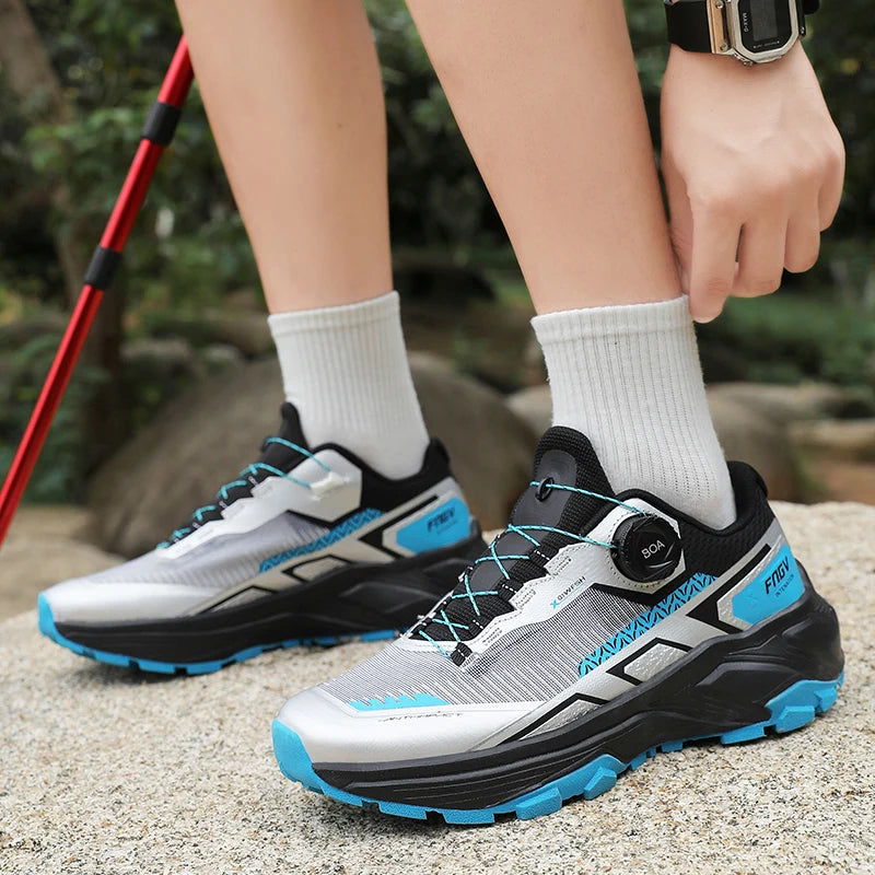 Zapatillas de senderismo elegantes para hombre, zapatillas de trekking resistentes con forro cálido de felpa para invierno, calzado masculino