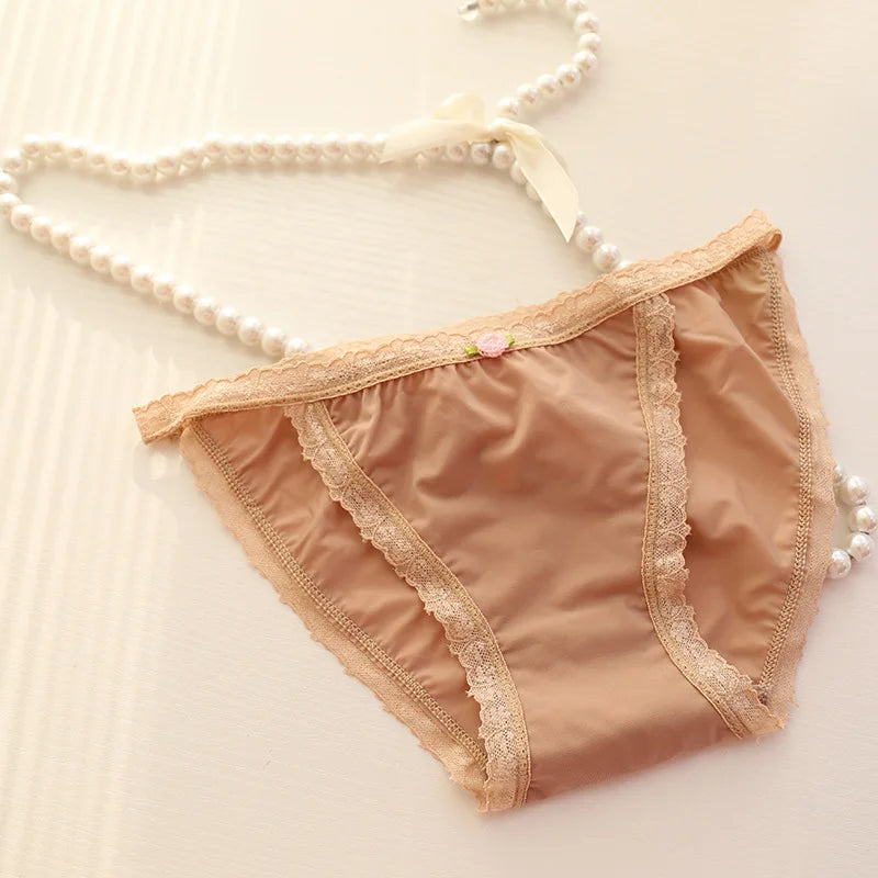 new girls underwear 6pc/lot lace nylon low waist  briefs young girl panties Teenagers wholesales students summer hot sales