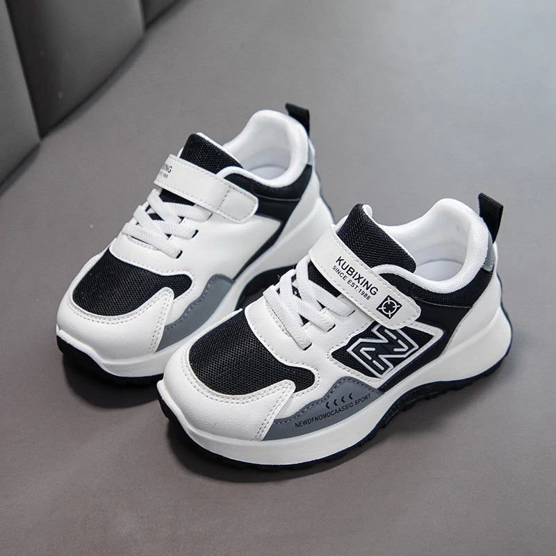 Children's Sneakers Kids Fashion Design White Non-slip Casual Shoes Boys Girls Hook Breathable Sneakers Toddler Outdoor Shoes