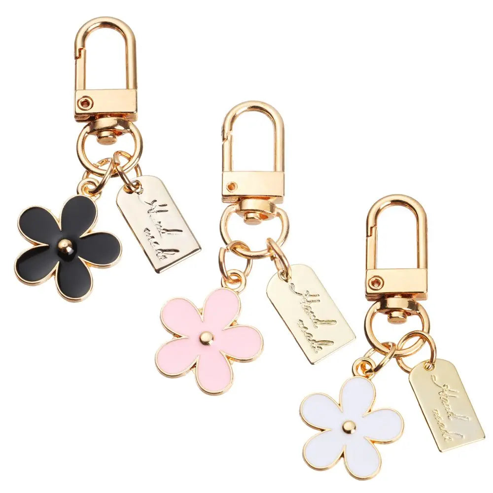Metal Decoration Charm Keychains Bag Charm Keyring Pendant for Purse Flower Key Chain