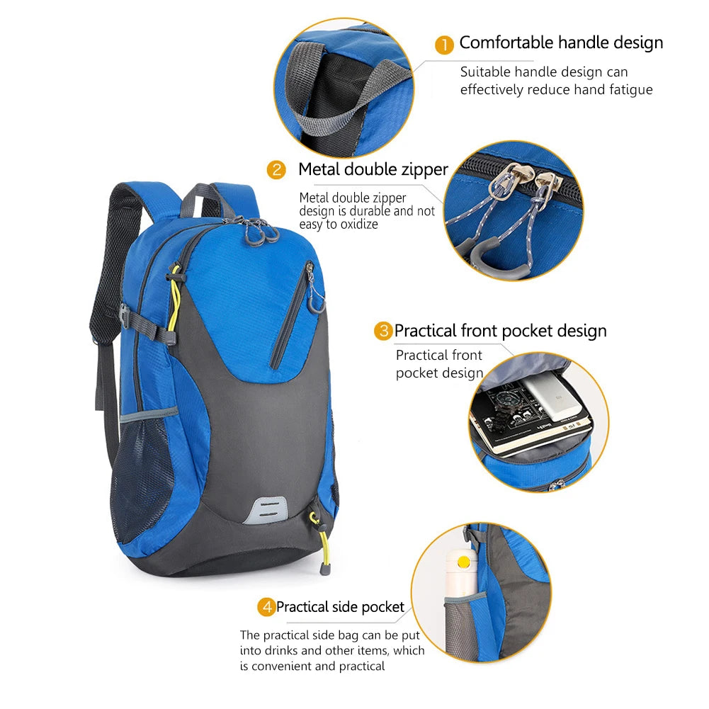 New 40L Outdoor Hiking Backpack Classic Men Women Waterproof Travel Backpack Lightweight Camping Shoulder Bag Mountaineering Bag