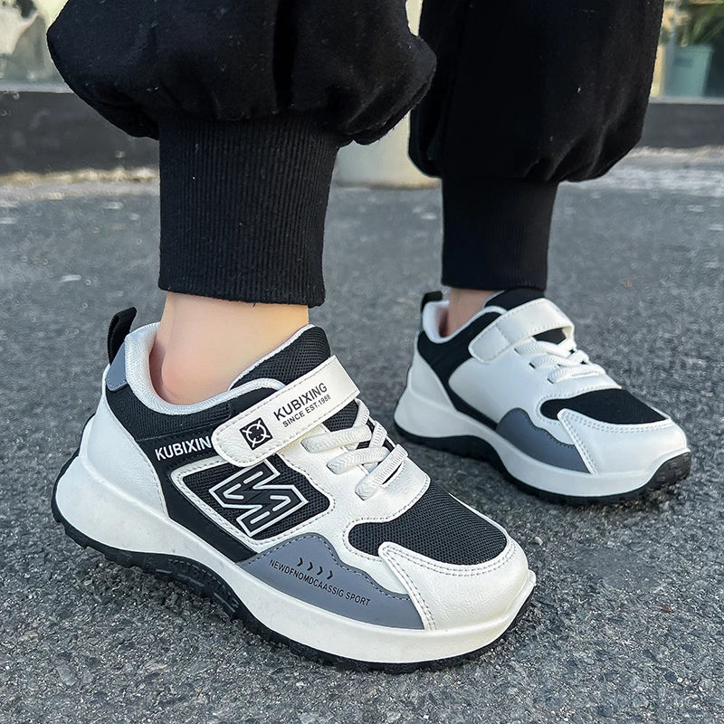 Children's Sneakers Kids Fashion Design White Non-slip Casual Shoes Boys Girls Hook Breathable Sneakers Toddler Outdoor Shoes
