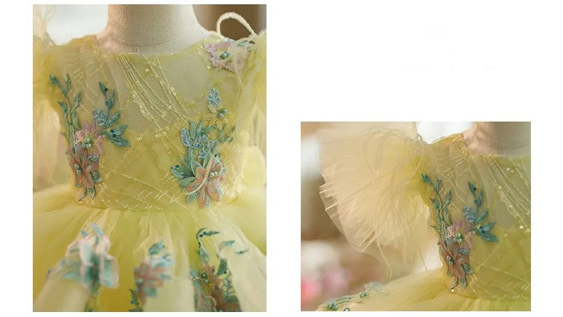 New hot selling elegant dresses for girls, high-end banquet evening dresses, luxurious and fashionable Christmas outfits for gir