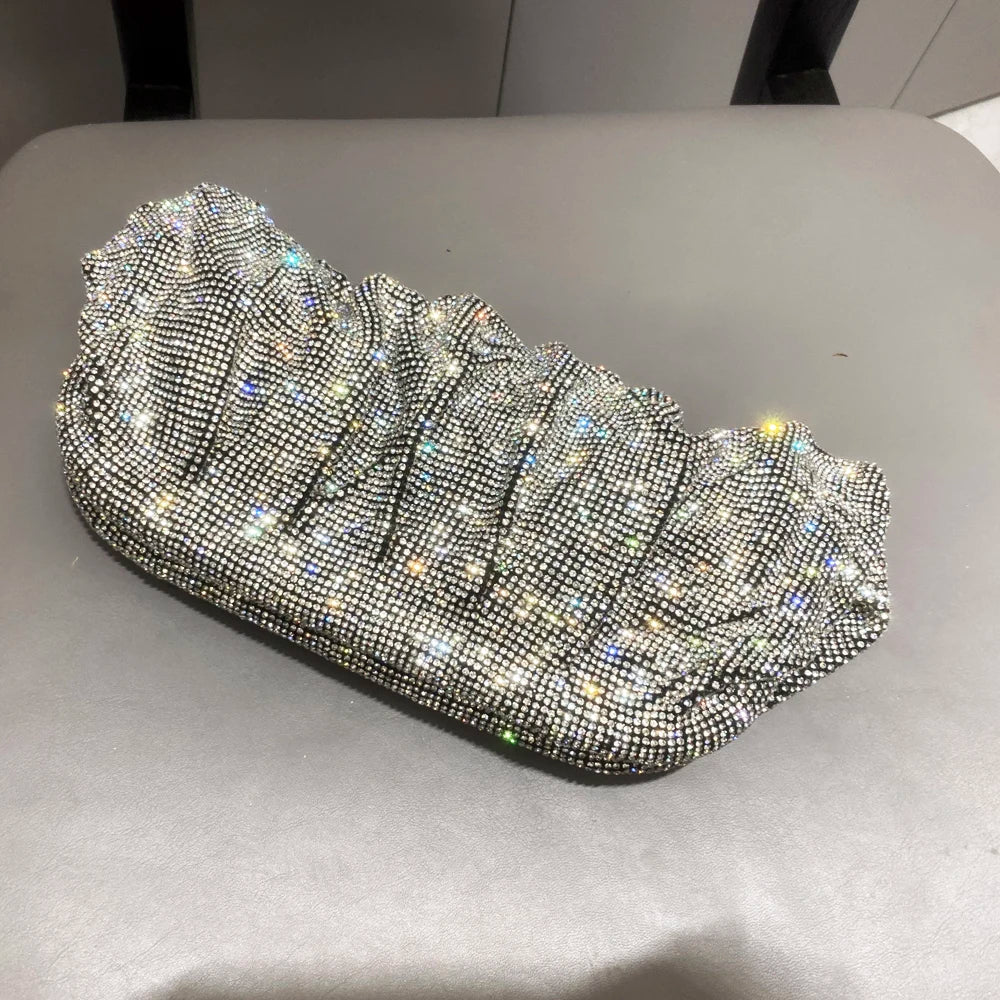 Glänzende Strasssteine, handgefertigte Abend-Clutch-Taschen, neue Faltbörsen und Handtaschen, Luxus-Designer-Hochzeitsfeier, hohe Qualität