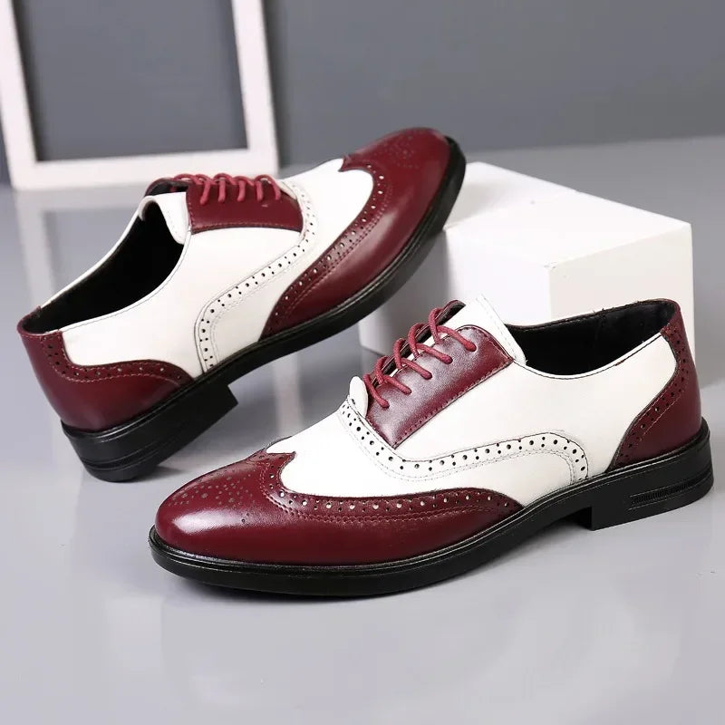 Oxfords Men's Leather Shoes Formal Shoes for Men Brogues Oxfords Male Wedding Party Office Business Shoe Man Zapatos De Hombre