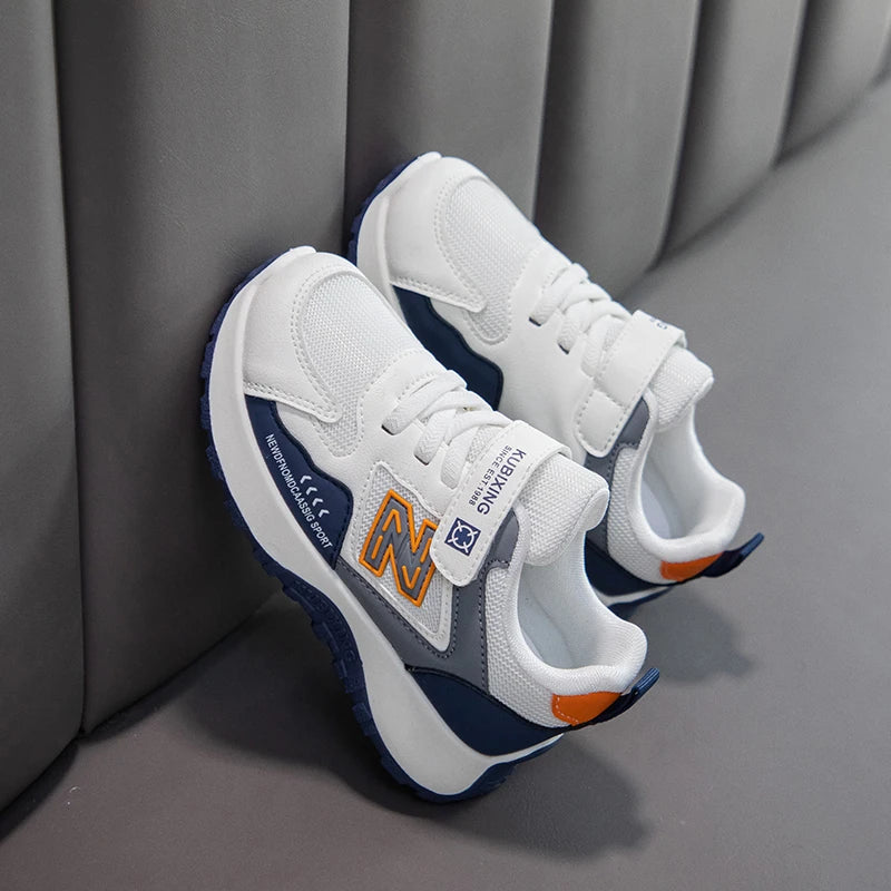 Children's Sneakers Kids Fashion Design White Non-slip Casual Shoes Boys Girls Hook Breathable Sneakers Toddler Outdoor Shoes