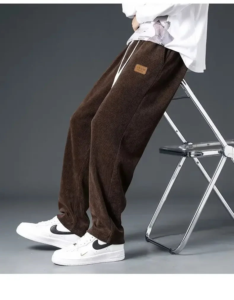Y2k Korean Men Basic Blank Solid Baggy Joggers Running Sports Pants Trousers Casual Grey Jogging Pants for Men Drawstring Pants