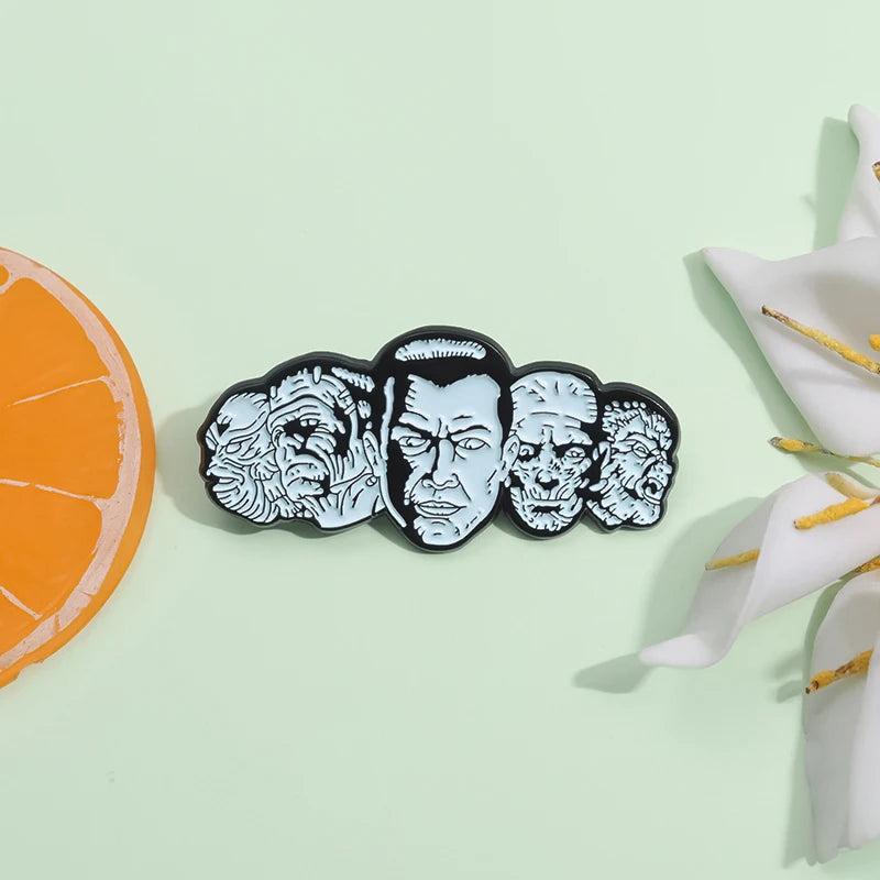 Halloween Horror Monsters Brooch Enamel Pins Custom Anime Movie Role Brooches Decorative Backpack Lapel Badge Punk Jewelry Gifts