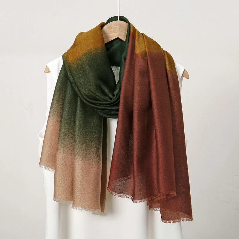 New Cotton Muslim Hijabs Scarf Tie-dyed Headscarf Wraps Long Shawls With Fringe Femme Musulman Ombre Viscose Headband Scarves
