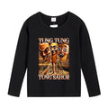 Italian Brainrot Long Sleeve T Shirt Boy Girl Autumn Clothes Tung Tung Sahur Kids Cotton Tees Tralalero Tralala Children Tops