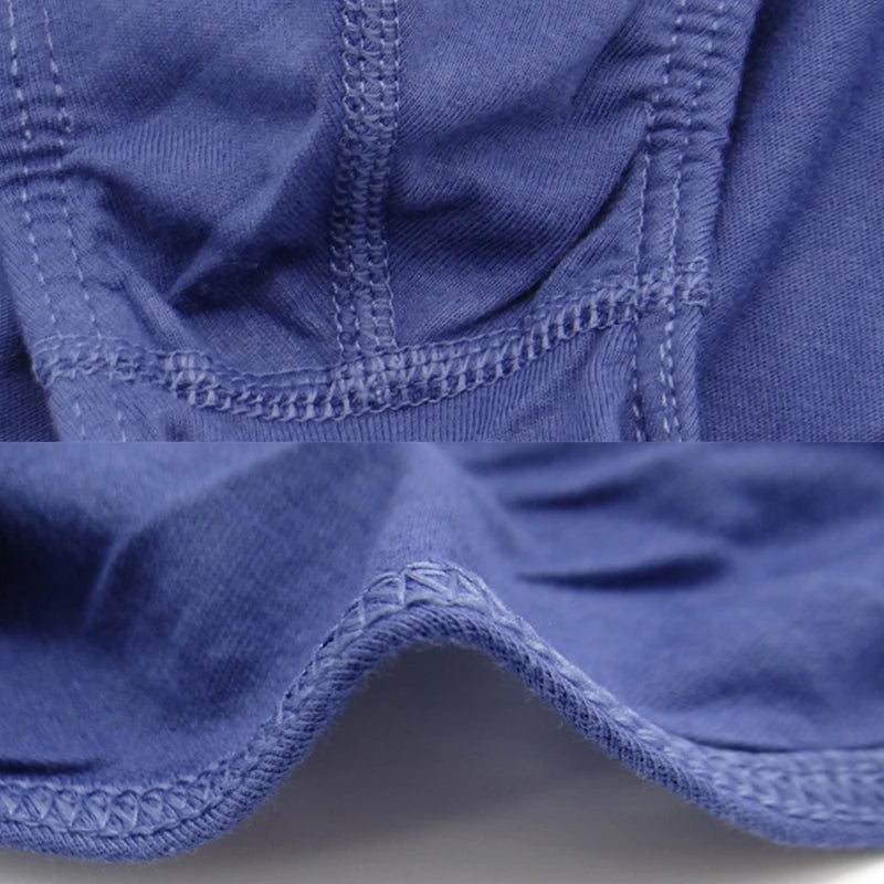 3 Pcs/Lot Men's 100% Cotton Briefs Comfortable Breathable Underwear Lingerie Panties Plue Size Xl -5xl Underpants