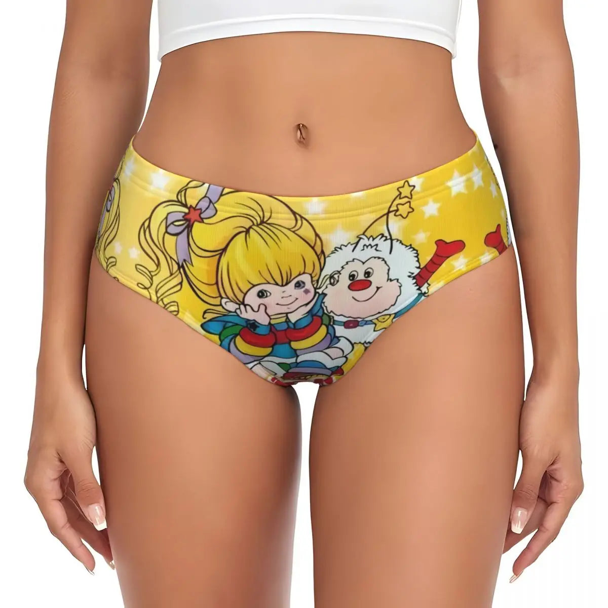 Custom Womens Cartoon Cute R-Rainbows B-Brite Anime Panties Comfort Briefs Underwear